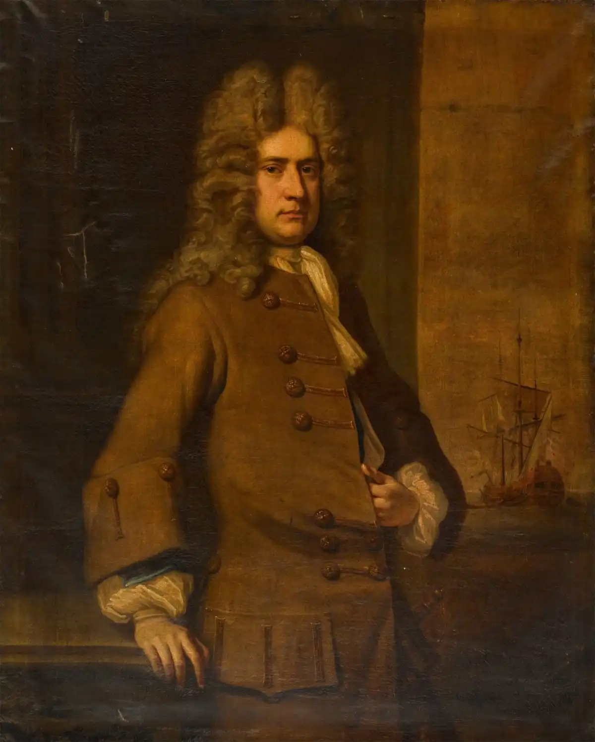 Retrato del almirante Sir Charles Wager (1666-1743), oficial de la Royal Navy y político, por Thomas Gibson, óleo sobre lienzo, 125,3 x 101,5 cm.
