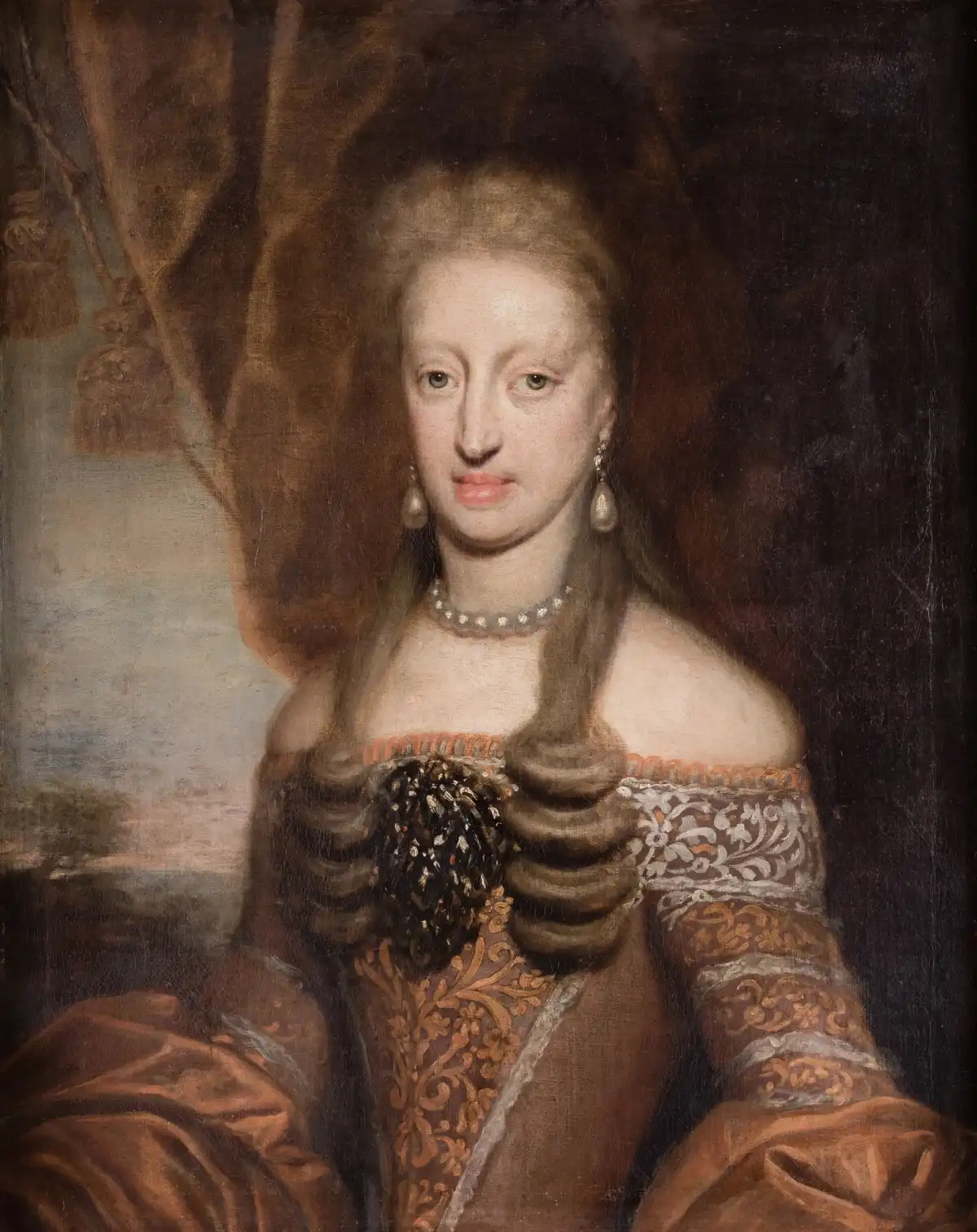 Atribuido a Jan van Kessel II: reina Mariana de Neoburgo