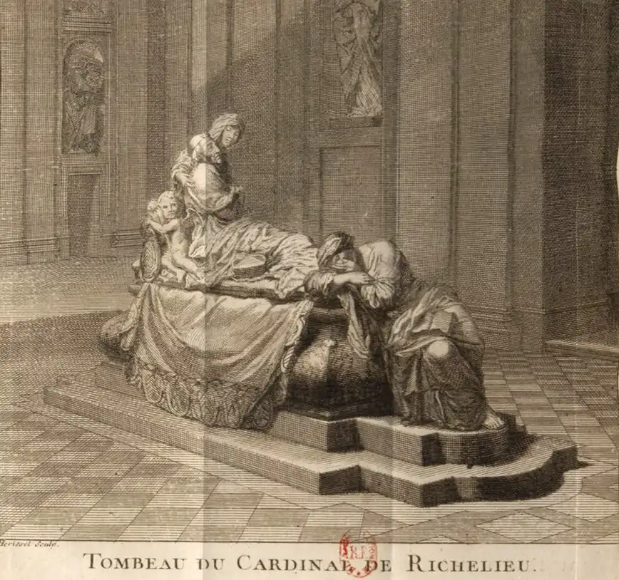 El sepulcro del cardenal Richelieu, obra del escultor François Girardon, en la capilla de la Sorbona de París