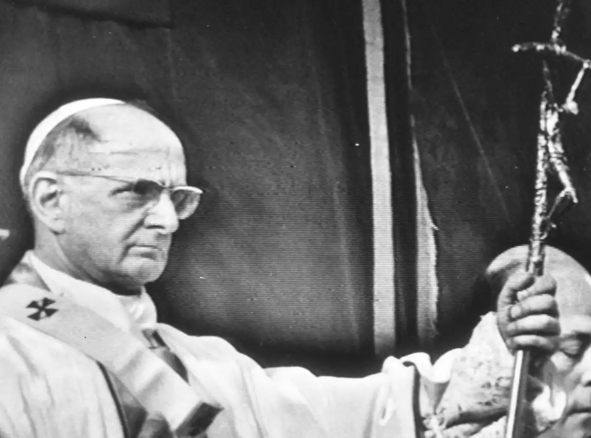 Papa Pablo VI en un discurso en Roma durante la clausura del Concilio Vaticano II, 8 de diciembre de 1965.