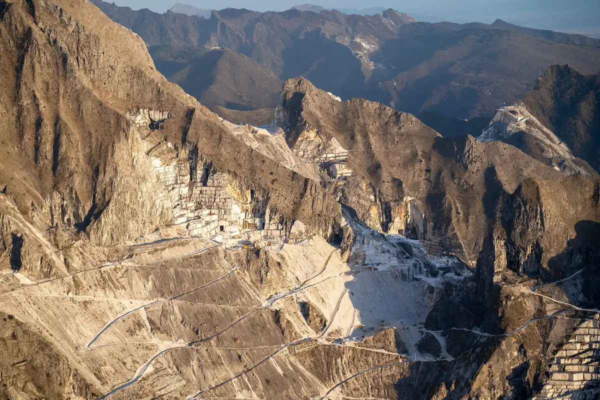 Las canteras de mármol de Carrara, en la Toscana, de donde procedía el bloque tallado por Miguel Ángel