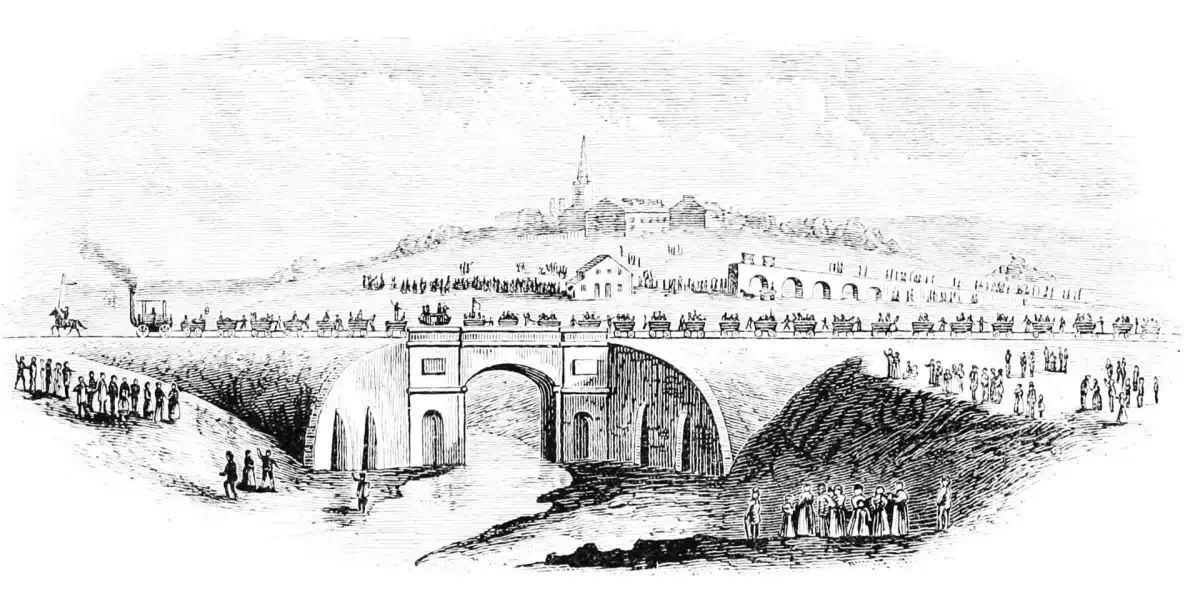 PSM V12 D282 Apertura del ferrocarril de Darlington y Stockton 1825