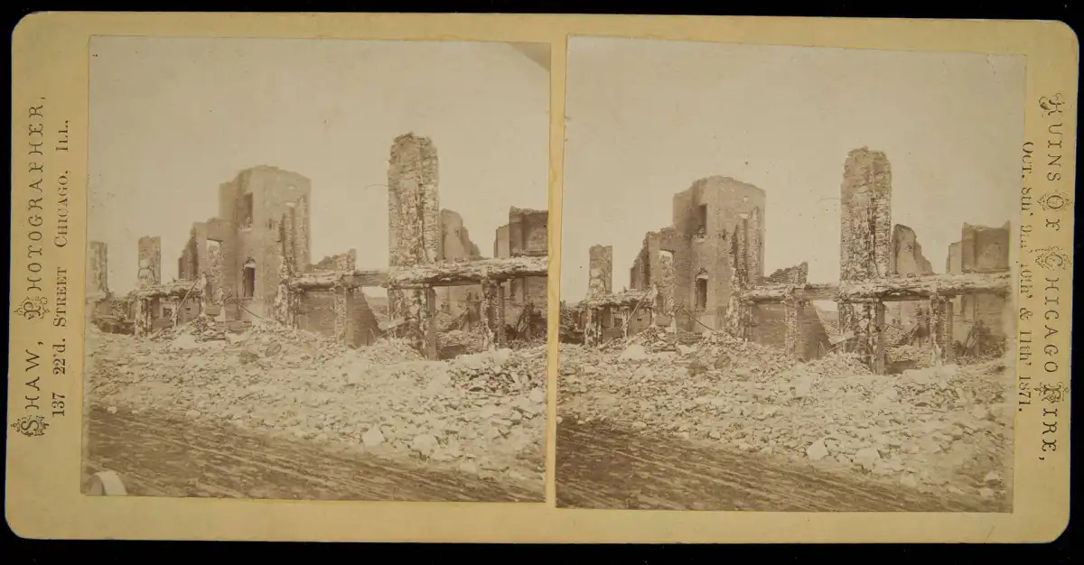 Ruinas del incendio de Chicago, 8-11 de octubre de 1871