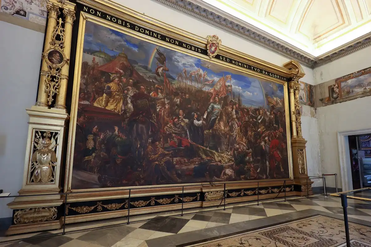 El rey Juan III Sobieski tras la victoria de Viena, óleo de Jan Matejko (1883) conservado en los Museos Vaticanos