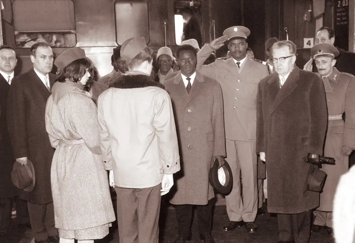 Ahmed Sékou Touré de visita en Liubliana.