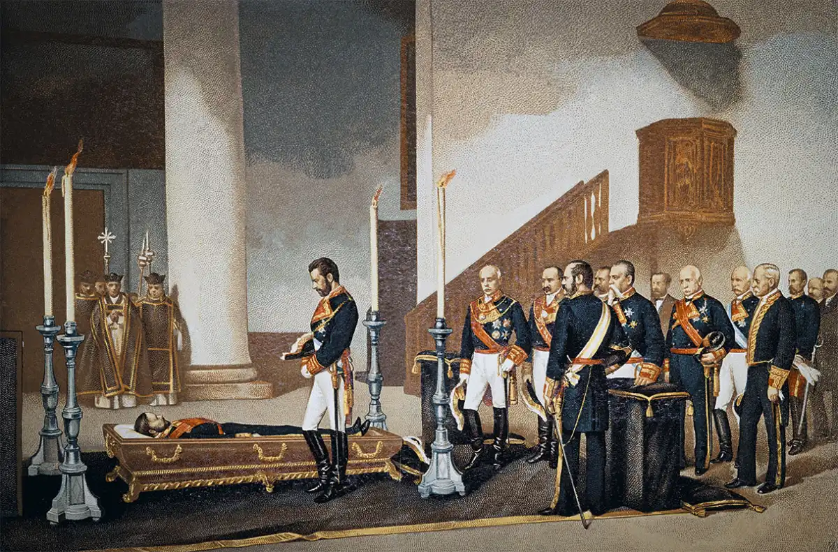 Miembros del Gobierno provisional nacido tras la Revolución de 1868, con Prim, Serrano y Topete entre sus figuras principales