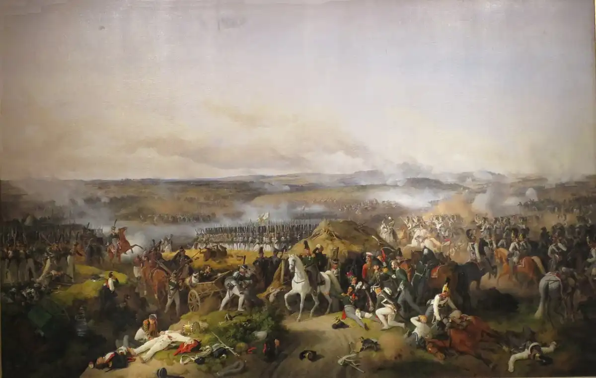 Recreación pictórica del siglo XIX de la batalla de Borodinó, pintada por Peter von Hess