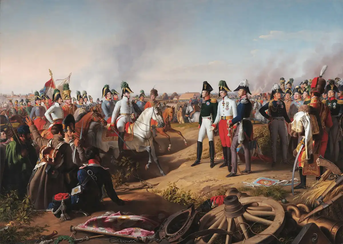 Declaración de la victoria tras la batalla de Leipzig, 1813 (por Johann Peter Krafft)