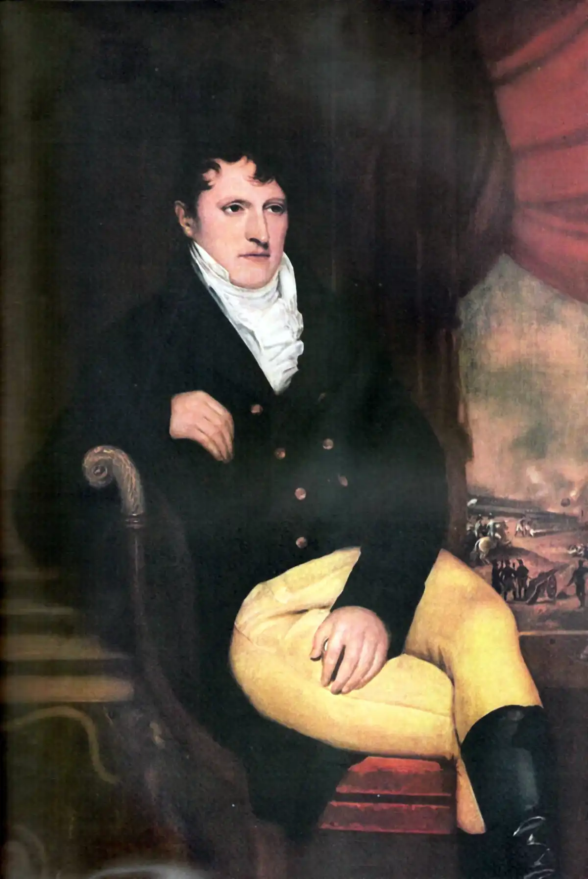 Retrato de Manuel Belgrano hecho en Londres (1815) por el artista francés Francois Casimir Carbonnier, conservado en el Museo Municipal de Artes Plásticas Dámaso Arce de Olavarría.
