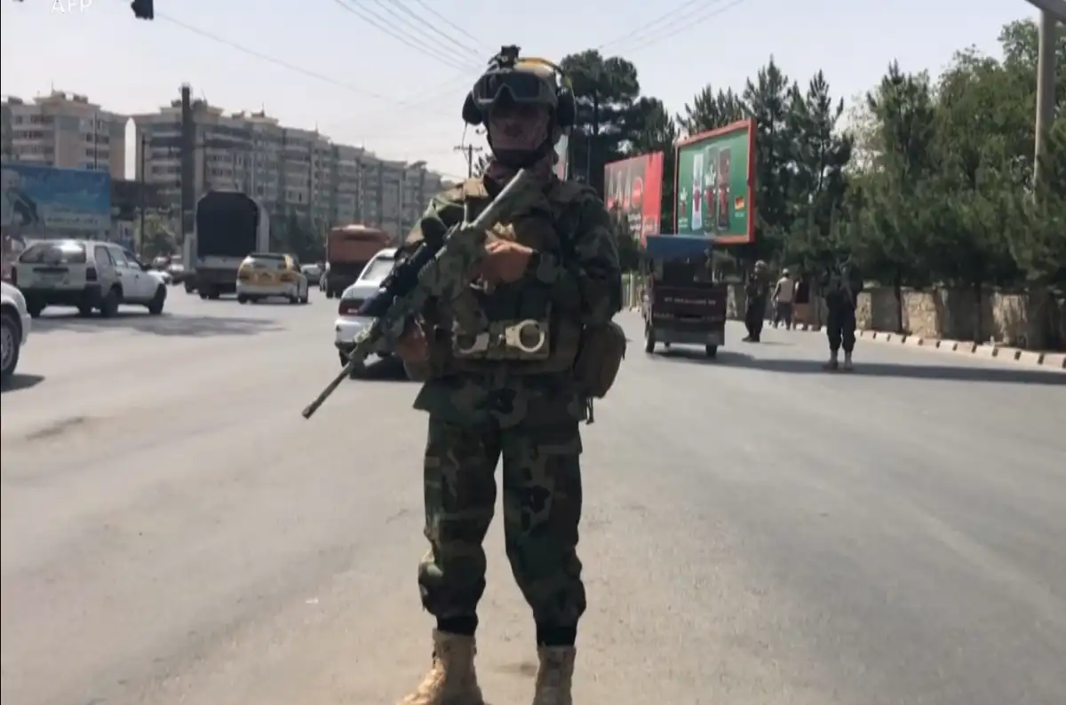Un soldado del Ejército Nacional Afgano en Kabul.