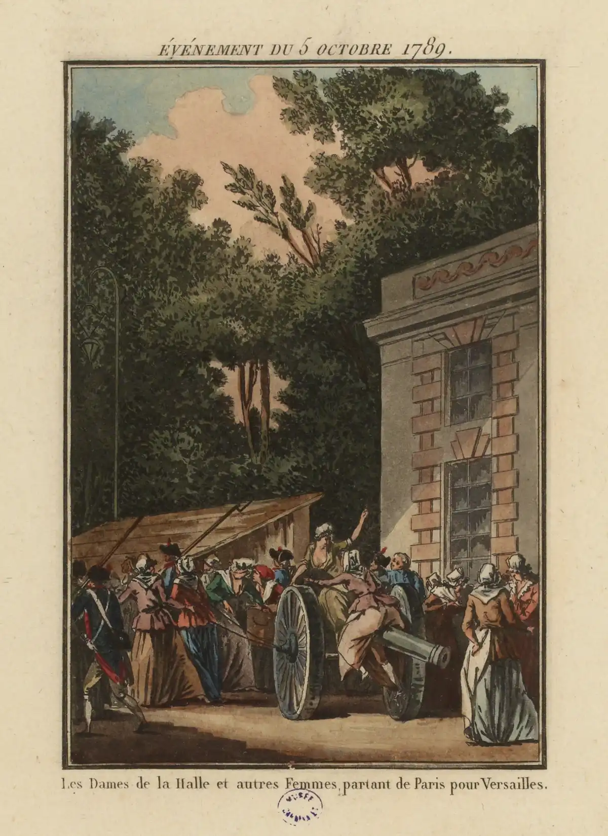 Grabado histórico de Jean-François Janinet sobre los principales acontecimientos desde la apertura de los Estados Generales de 1789, realizado en 1790.