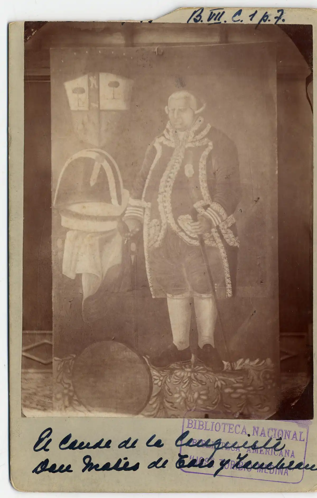 Retrato de Mateo de Toro y Zambrano, conde de la Conquista, elegido presidente de la Primera Junta de Gobierno