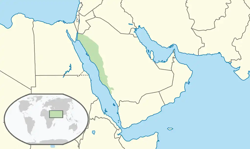 Mapa del Hiyaz, 1920
