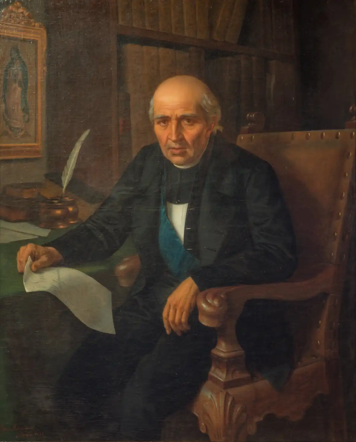 Retrato del sacerdote e insurgente Miguel Hidalgo y Costilla, líder del levantamiento de 1810