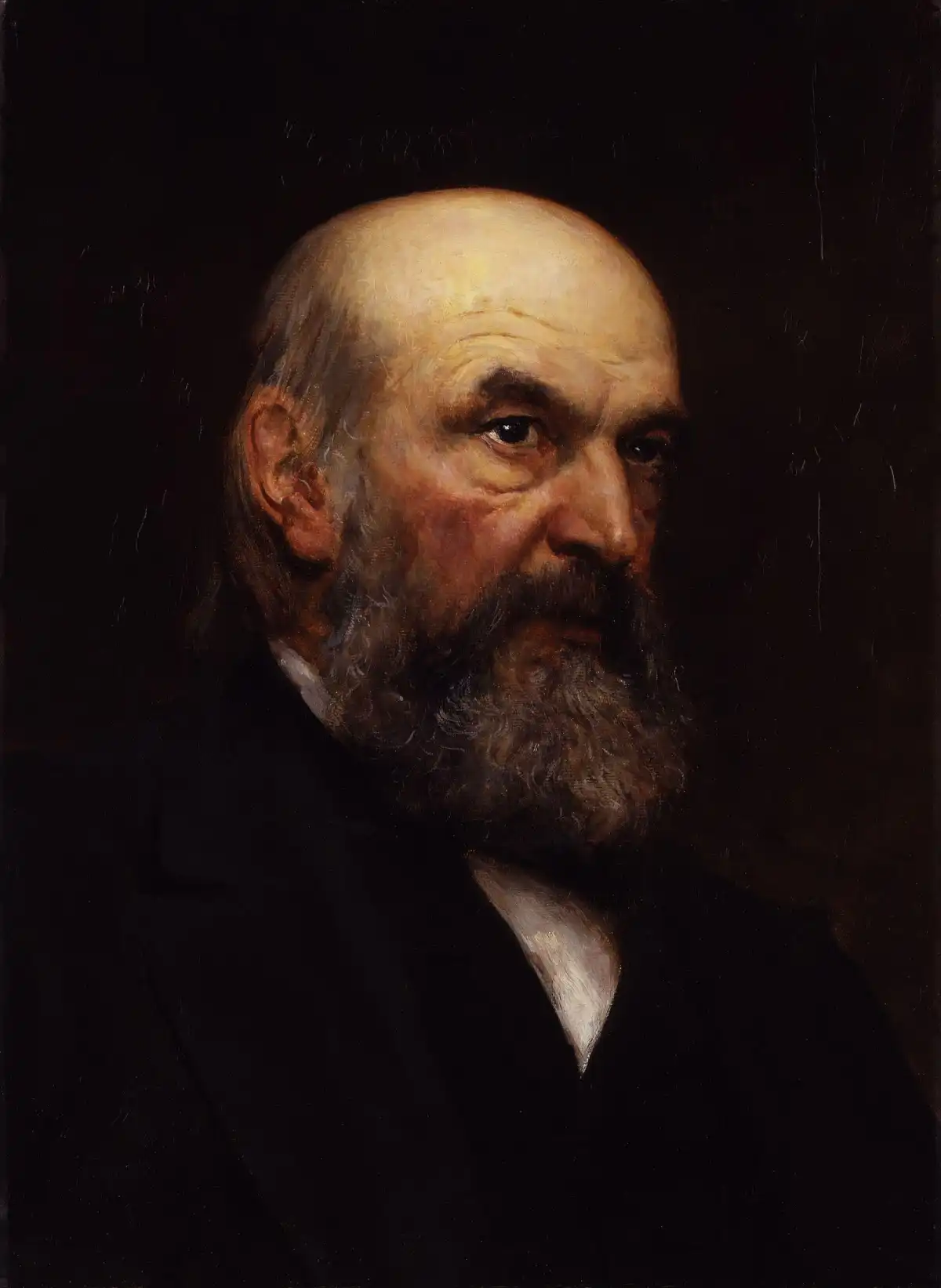 Retrato de John Couch Adams por Sir Hubert von Herkomer (fallecido en 1914), de la National Portrait Gallery de Londres.