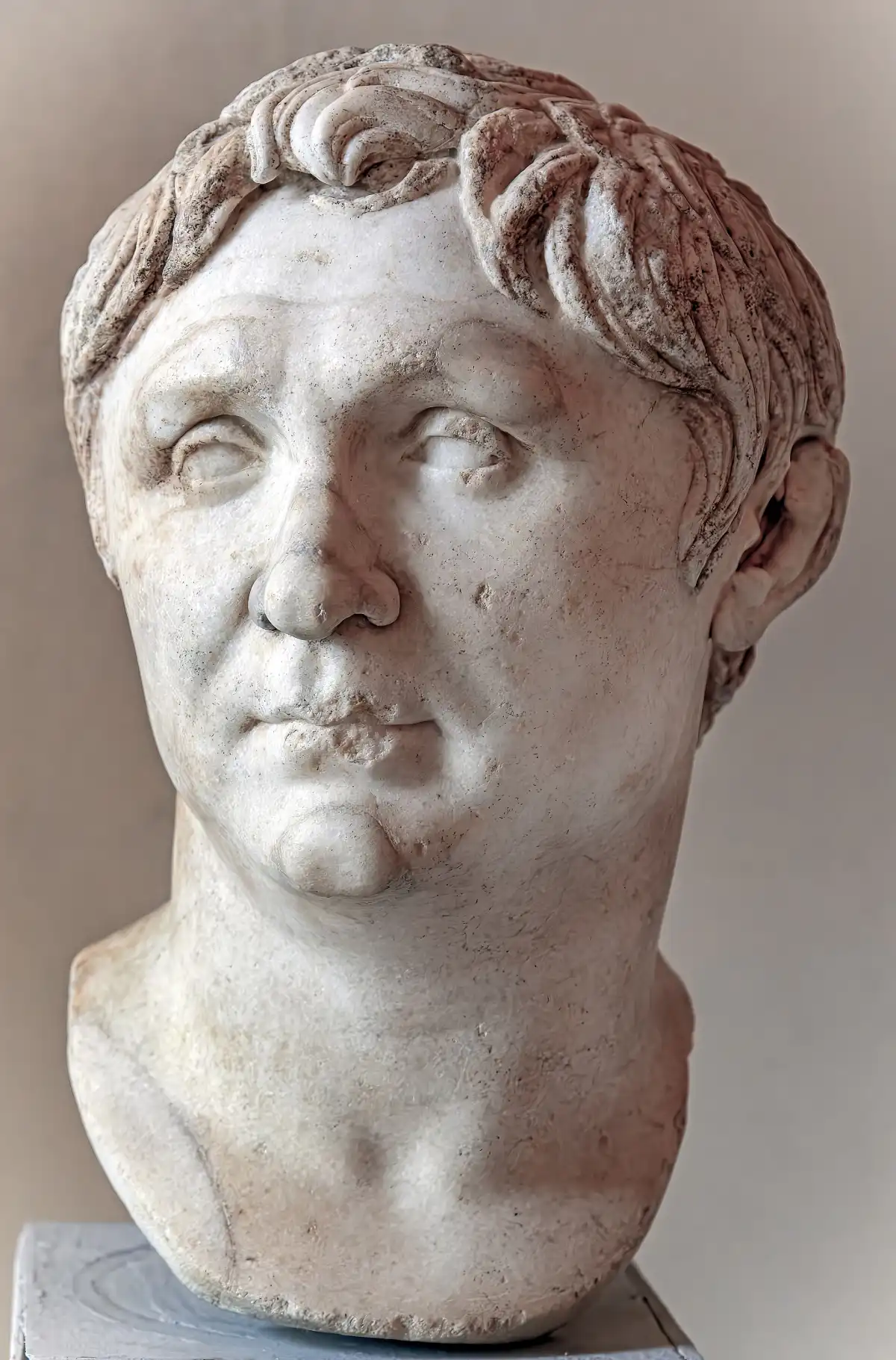 Busto de Pompeyo expuesto en el Museo Arqueológico Nacional, Italia.