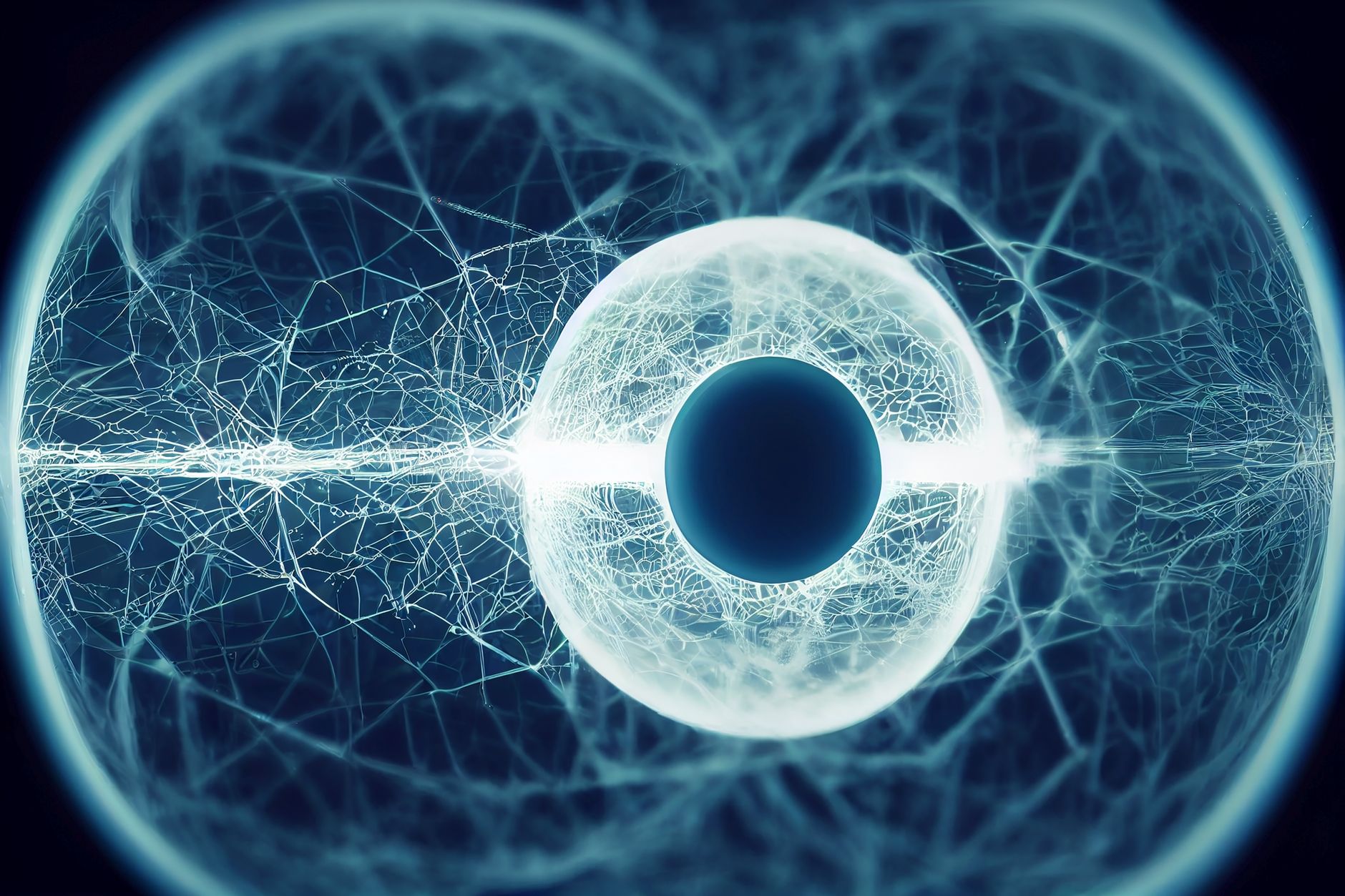 glowing neural network illustration spinal cord segments blue light scientific