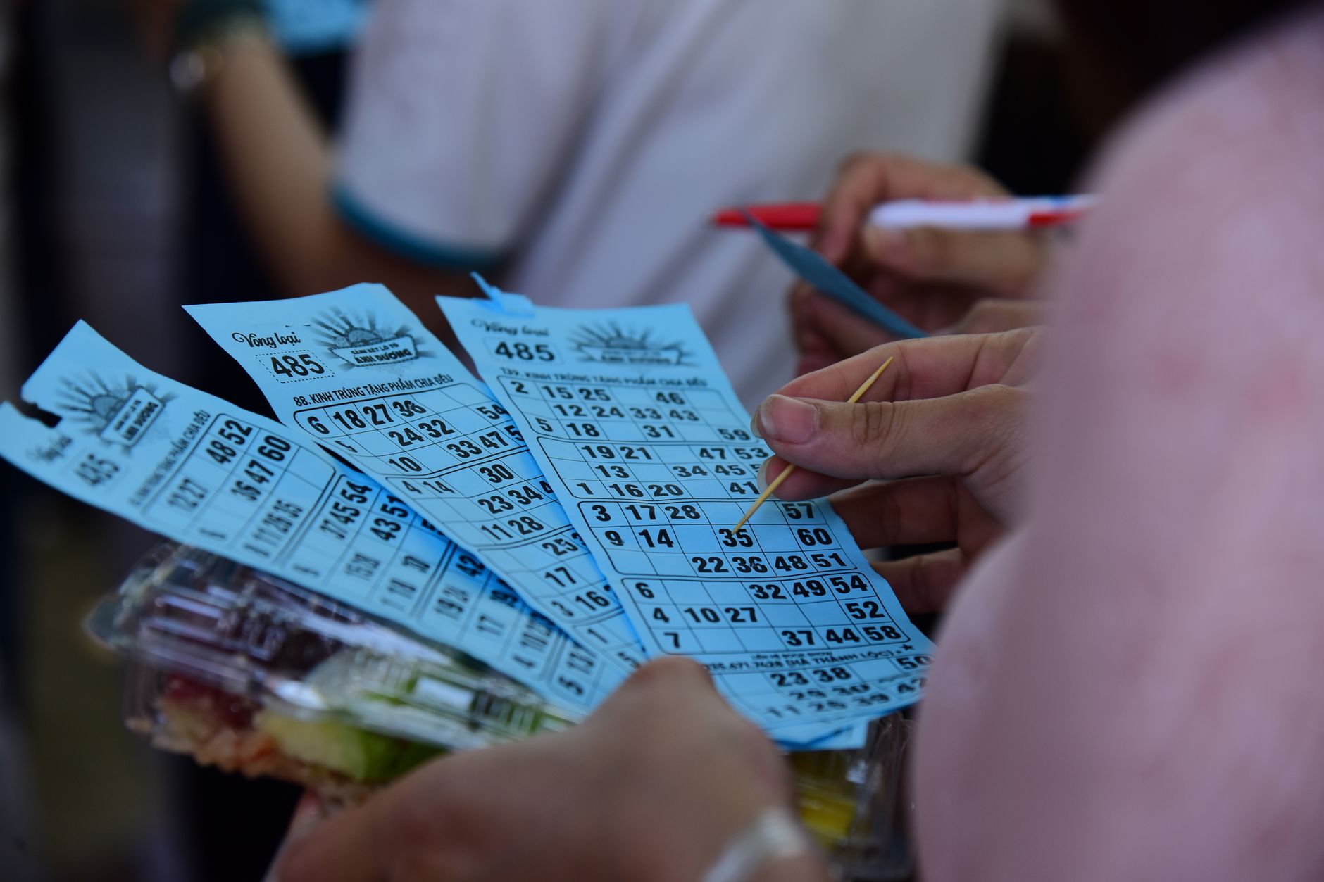 spanish lottery ticket numbers close up detailed macro shot traditional ritual celebration